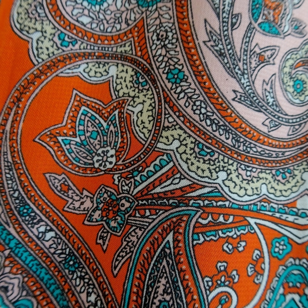 Boho Mandala Paisley Floral Bailey Blue Maxi Dress - Picture 4 of 8
